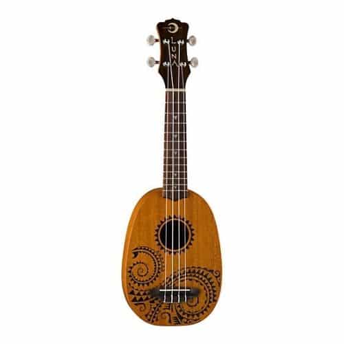 Luna guitars tattoo pineapple soprano ukulele mahogany